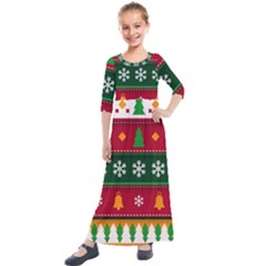 Kids  Quarter Sleeve Maxi Dress 