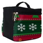 Christmas Time Pattern Christmas Ornament Make Up Travel Bag (Small)