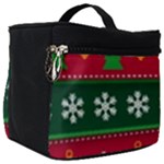 Christmas Time Pattern Christmas Ornament Make Up Travel Bag (Big)