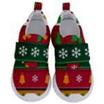 Christmas Time Pattern Christmas Ornament Kids  Velcro No Lace Shoes