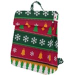 Christmas Time Pattern Christmas Ornament Flap Top Backpack