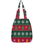 Christmas Time Pattern Christmas Ornament Center Zip Backpack