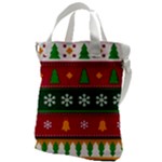 Christmas Time Pattern Christmas Ornament Canvas Messenger Bag