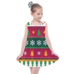 Christmas Time Pattern Christmas Ornament Kids  Summer Dress