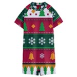 Christmas Time Pattern Christmas Ornament Kids  Boyleg Half Suit Swimwear