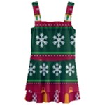 Christmas Time Pattern Christmas Ornament Kids  Layered Skirt Swimsuit