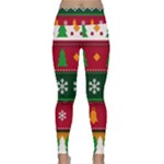 Christmas Time Pattern Christmas Ornament Lightweight Velour Classic Yoga Leggings