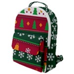 Christmas Time Pattern Christmas Ornament Flap Pocket Backpack (Small)