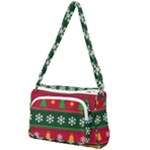 Christmas Time Pattern Christmas Ornament Front Pocket Crossbody Bag