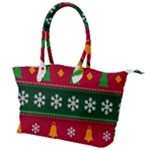 Christmas Time Pattern Christmas Ornament Canvas Shoulder Bag