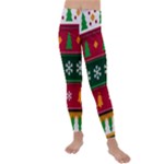 Christmas Time Pattern Christmas Ornament Kids  Lightweight Velour Leggings