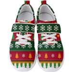 Christmas Time Pattern Christmas Ornament Men s Velcro Strap Shoes