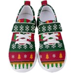 Christmas Time Pattern Christmas Ornament Women s Velcro Strap Shoes