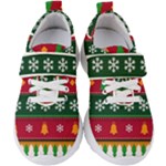 Christmas Time Pattern Christmas Ornament Kids  Velcro Strap Shoes