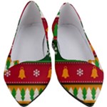 Christmas Time Pattern Christmas Ornament Women s Block Heels 