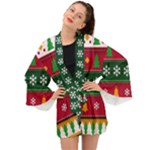 Christmas Time Pattern Christmas Ornament Long Sleeve Kimono