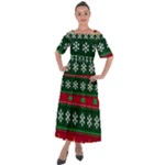 Christmas Time Pattern Christmas Ornament Shoulder Straps Boho Maxi Dress 