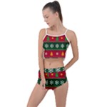 Christmas Time Pattern Christmas Ornament Summer Cropped Co-Ord Set