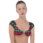 Christmas Time Pattern Christmas Ornament Cap Sleeve Ring Bikini Top