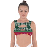 Christmas Time Pattern Christmas Ornament Bandaged Up Bikini Top