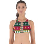 Christmas Time Pattern Christmas Ornament Perfectly Cut Out Bikini Top