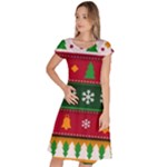 Christmas Time Pattern Christmas Ornament Classic Short Sleeve Dress