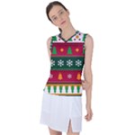 Christmas Time Pattern Christmas Ornament Women s Sleeveless Sports Top