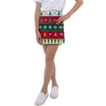 Christmas Time Pattern Christmas Ornament Kids  Tennis Skirt