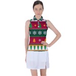 Christmas Time Pattern Christmas Ornament Women s Sleeveless Polo T-Shirt