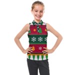 Christmas Time Pattern Christmas Ornament Kids  Sleeveless Polo T-Shirt