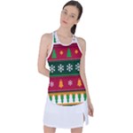 Christmas Time Pattern Christmas Ornament Racer Back Mesh Tank Top