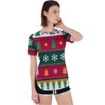 Christmas Time Pattern Christmas Ornament Perpetual Short Sleeve T-Shirt