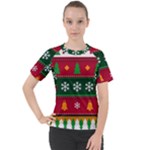 Christmas Time Pattern Christmas Ornament Women s Sport Raglan T-Shirt