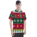 Christmas Time Pattern Christmas Ornament Men s Polo T-Shirt