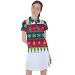 Christmas Time Pattern Christmas Ornament Women s Polo T-Shirt