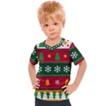 Christmas Time Pattern Christmas Ornament Kids  Sports T-Shirt