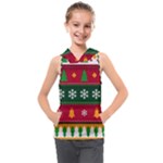 Christmas Time Pattern Christmas Ornament Kids  Sleeveless Hoodie