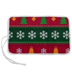 Christmas Time Pattern Christmas Ornament Pen Storage Case (M)