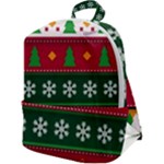 Christmas Time Pattern Christmas Ornament Zip Up Backpack