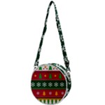 Christmas Time Pattern Christmas Ornament Crossbody Circle Bag