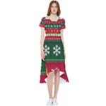 Christmas Time Pattern Christmas Ornament High Low Boho Dress