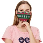 Christmas Time Pattern Christmas Ornament Fitted Cloth Face Mask (Adult)