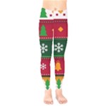 Christmas Time Pattern Christmas Ornament Kids  Classic Winter Leggings