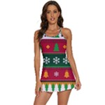 Christmas Time Pattern Christmas Ornament 2-in-1 Flare Activity Dress