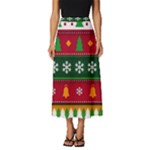 Christmas Time Pattern Christmas Ornament Classic Midi Chiffon Skirt