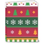 Christmas Time Pattern Christmas Ornament 8  x 10  Hardcover Notebook