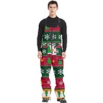 Christmas Time Pattern Christmas Ornament Men s Front Zip Ski And Snowboard Bib Pants