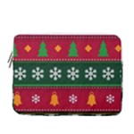 Christmas Time Pattern Christmas Ornament 13  Vertical Laptop Sleeve Case With Pocket