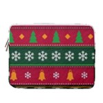 Christmas Time Pattern Christmas Ornament 14  Vertical Laptop Sleeve Case With Pocket