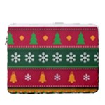 Christmas Time Pattern Christmas Ornament 15  Vertical Laptop Sleeve Case With Pocket